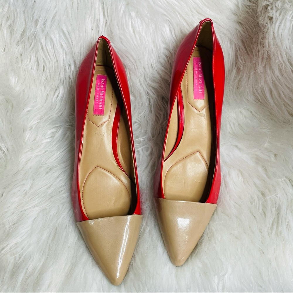 Red & Nude Isaac Mizrahi Pointed Heel